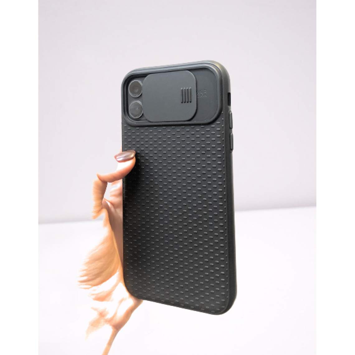 Cabling - CABLING®Coque luxe pour iPhone 11 avec Cache Caméra Coulissant, Protection en Silicone Gel Soft-touch - Noir - Coque, étui smartphone