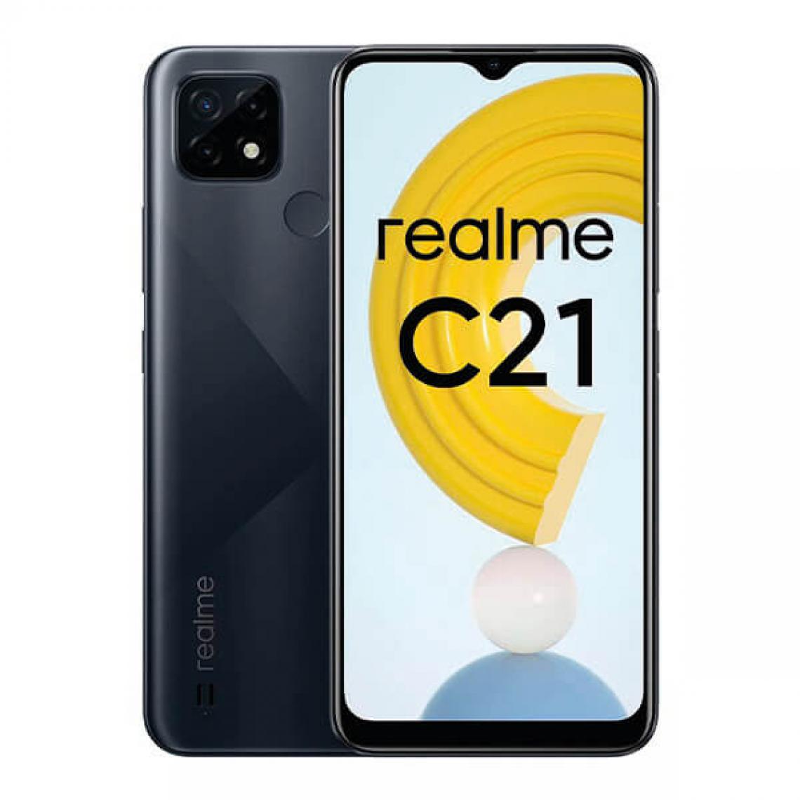 Realme - Realme C21 3Go/32Go Dual SIM Noir (Cross Black) - Smartphone Android