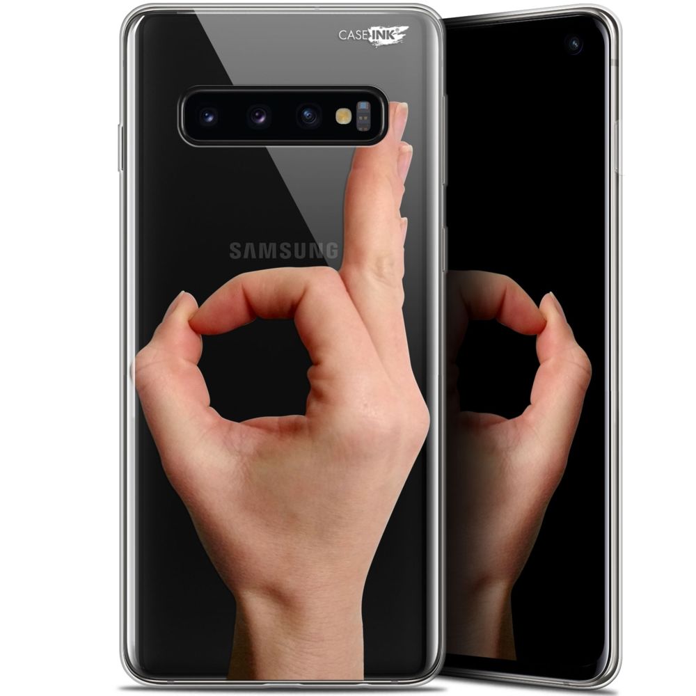 Caseink - Coque arrière Samsung Galaxy S10 (6.1 ) Gel HD [ Nouvelle Collection - Souple - Antichoc - Imprimé en France] Le Jeu du Rond - Coque, étui smartphone