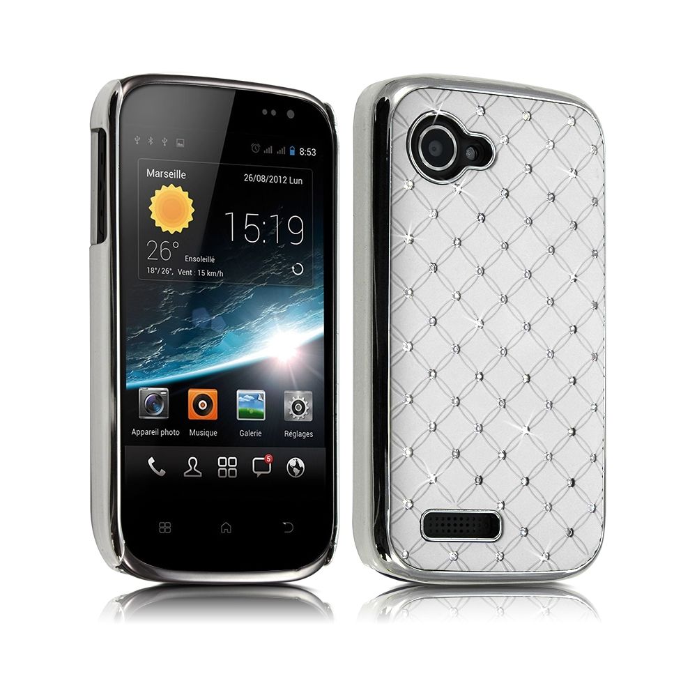 Karylax - Housse Coque Rigide pour Wiko Cink Slim avec Motif Diamant Couleur Blanc - Autres accessoires smartphone