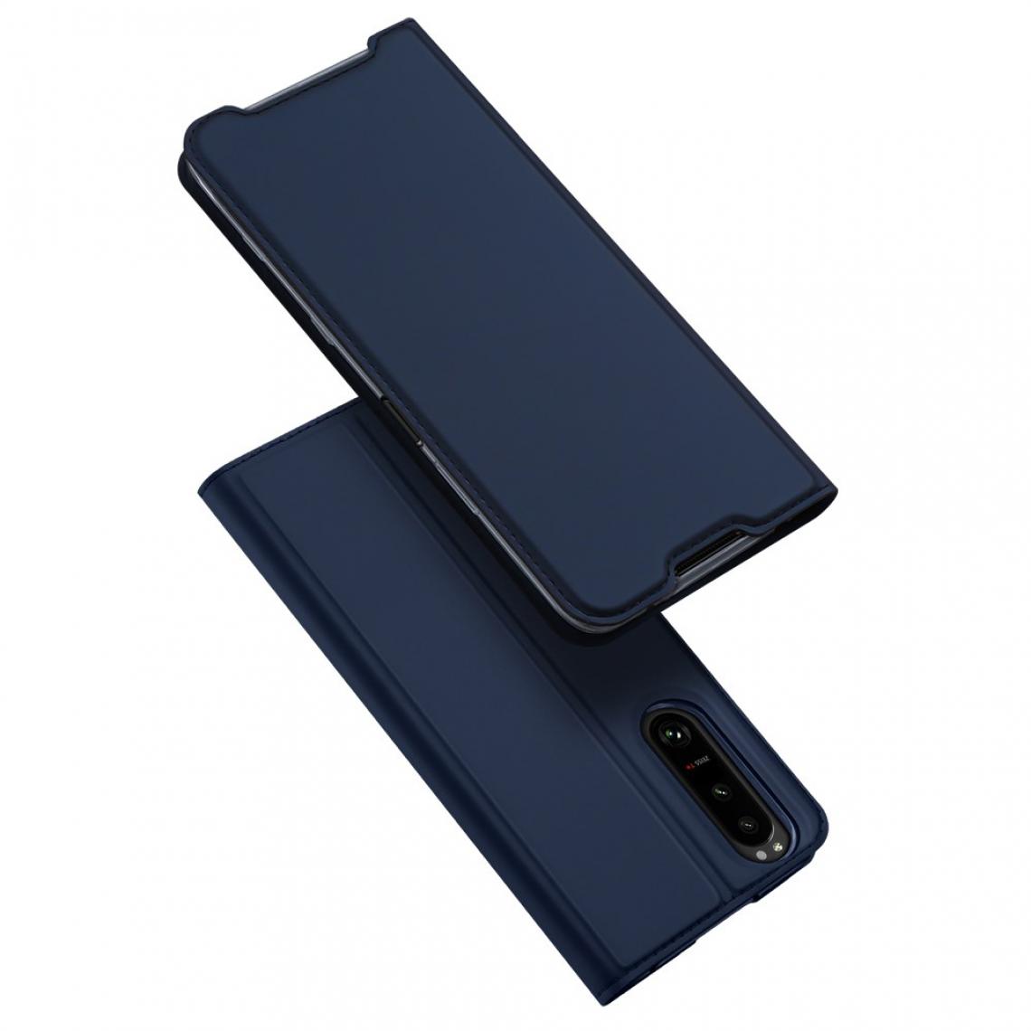 Dux Ducis - Etui en PU Porte-cartes Flip bleu pour votre Sony Xperia 5 III - Coque, étui smartphone