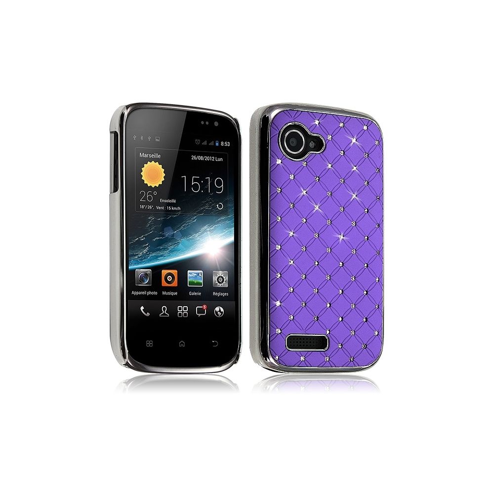 Karylax - Housse Coque Rigide pour Wiko Cink Slim avec Motif Diamant Couleur Violet - Autres accessoires smartphone