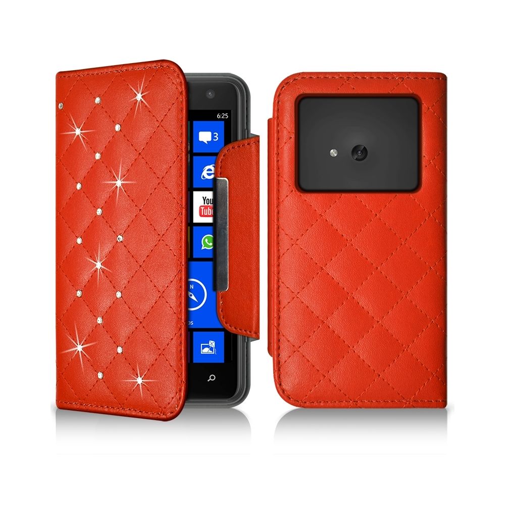 Karylax - Etui Universel M Style Diamant orange pour LG K3 - Autres accessoires smartphone
