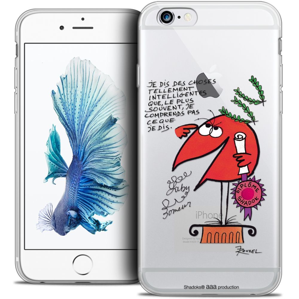 Caseink - Coque Housse Etui Apple iPhone 6/6s [Crystal HD Collection Les Shadoks ? Design Intelligent - Rigide - Ultra Fin - Imprimé en France] - Coque, étui smartphone