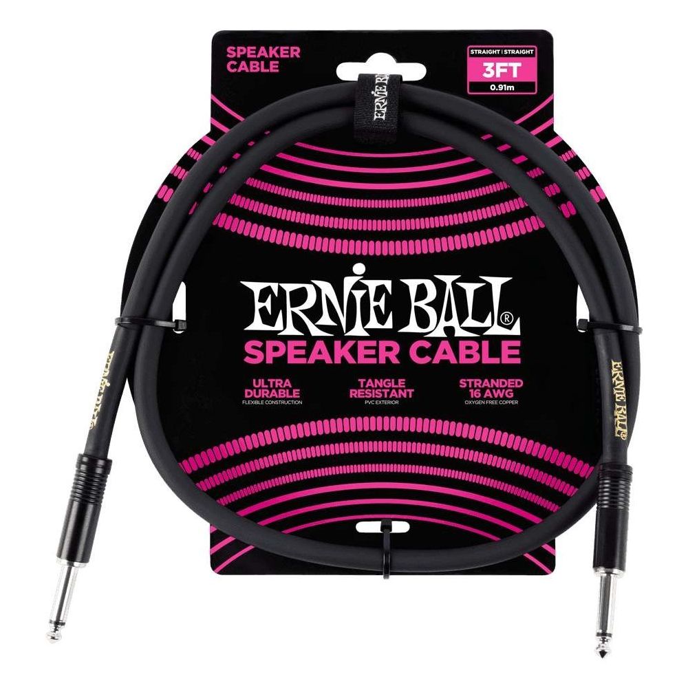 Ernie Ball - Ernie Ball 6071 - Câble haut-parleur jack-jack - 91cm - Effets et périphériques