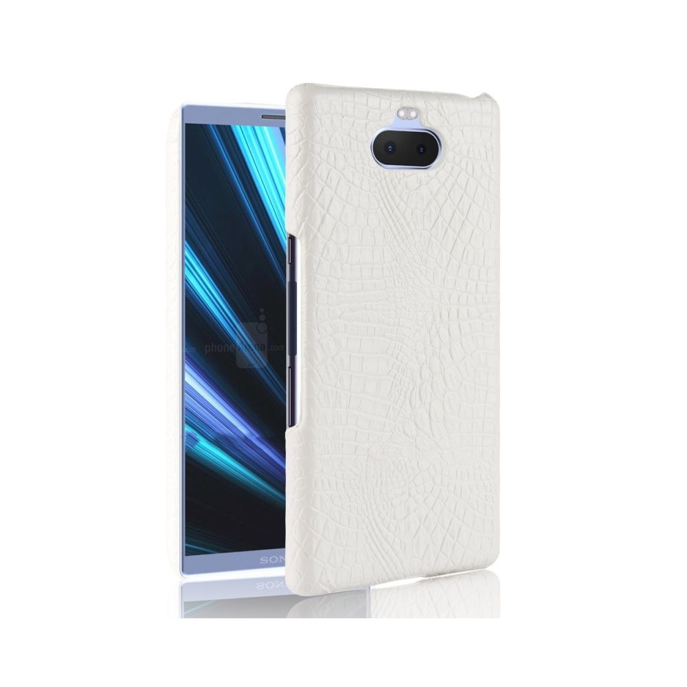 Wewoo - Coque antichoc en polycarbonate et crocodile pour Sony Xperia 10 (blanc) - Coque, étui smartphone