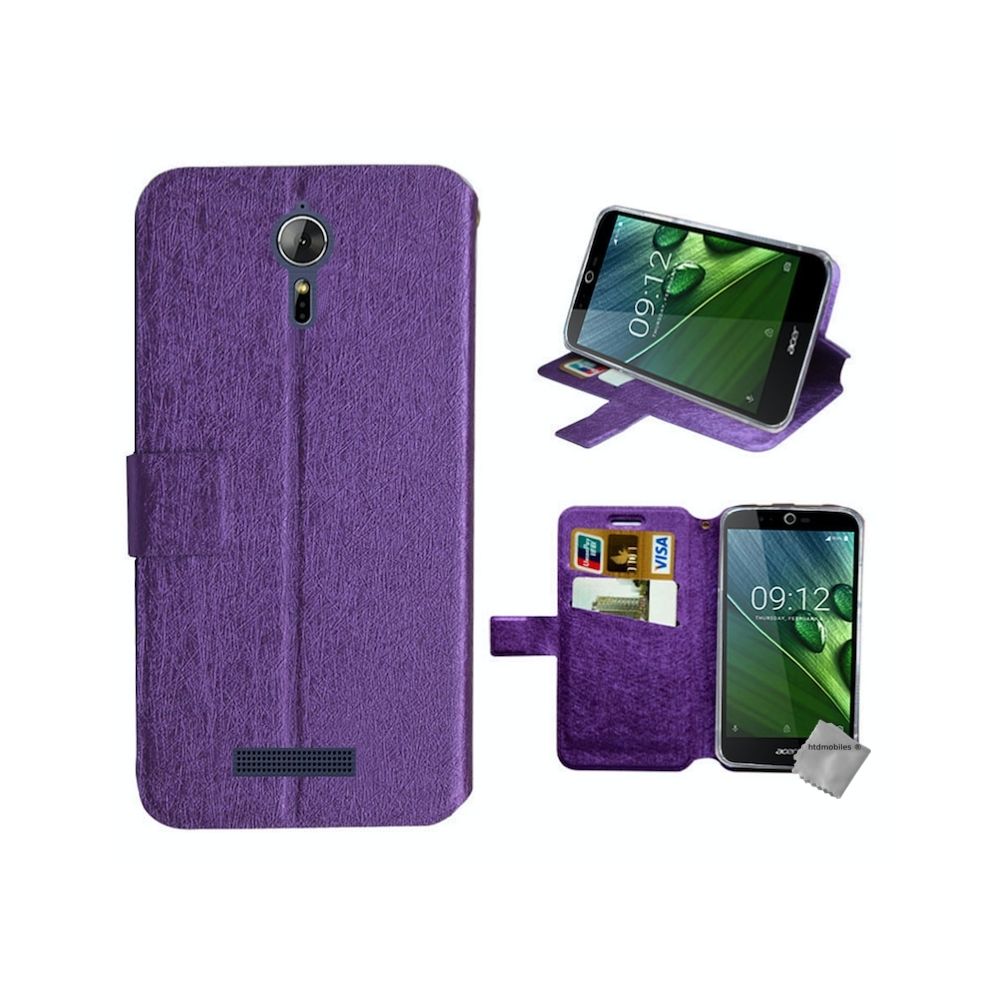 Htdmobiles - Housse etui coque pochette portefeuille pour Acer Liquid Zest Plus Z628 + film ecran - MAUVE - Autres accessoires smartphone