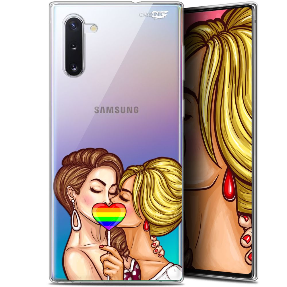 Caseink - Coque arrière Samsung Galaxy Note 10 (6.3 ) Gel HD [ Nouvelle Collection - Souple - Antichoc - Imprimé en France] 2 Girls 1 Candy - Coque, étui smartphone