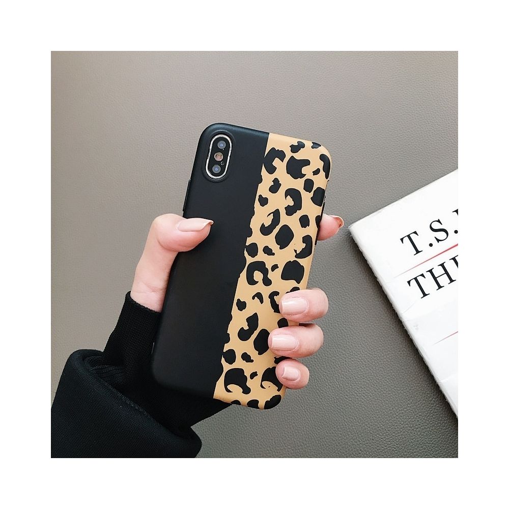 Wewoo - Coque Motif Léopard antichoc IMD Scrub Soft TPU pour iPhone XS / X (Noir Jaune) - Coque, étui smartphone
