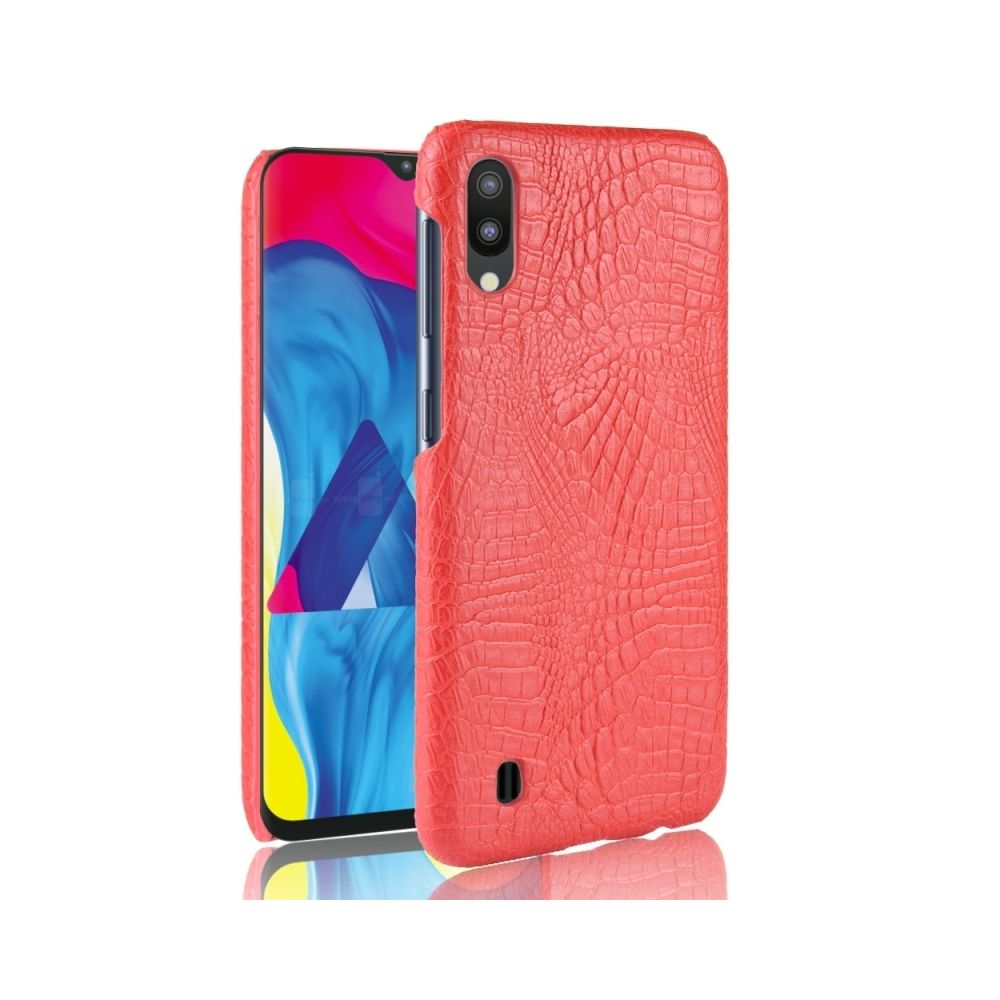 Wewoo - Coque Crocodile antichoc Texture PC + Etui PU pour Galaxy M10 (Rouge) - Coque, étui smartphone