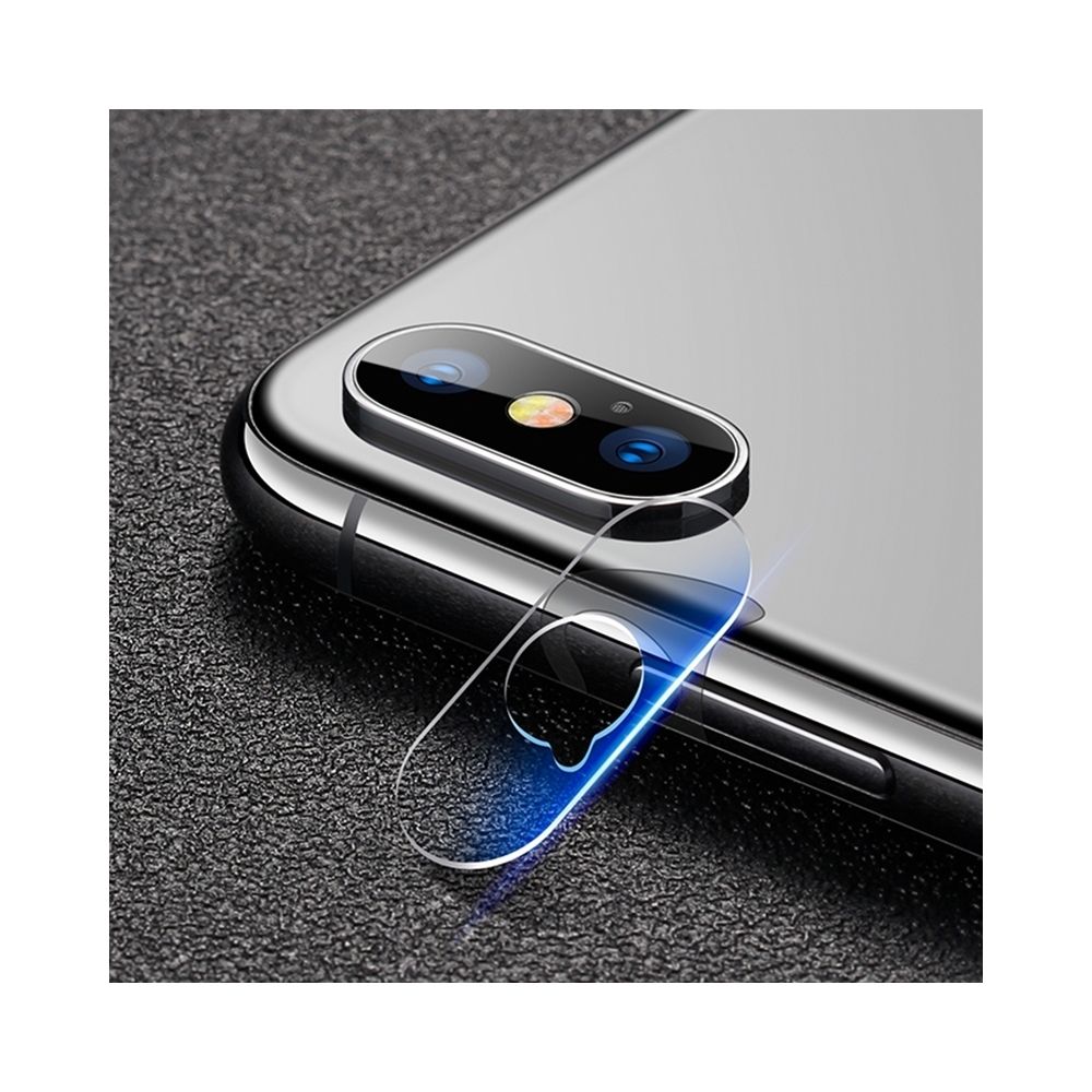 Wewoo - Film mocolo 0.15mm 9H 2.5D rond bord arrière lentille de caméra en verre trempé pour iPhone XS Max (Transparent) - Protection écran smartphone