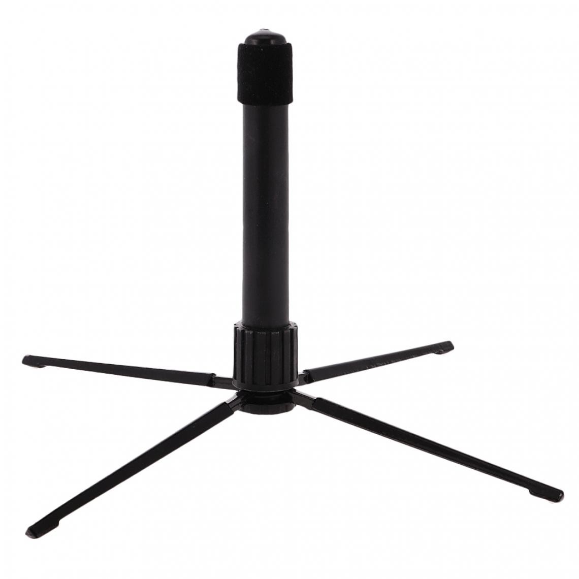 marque generique - Support Stand de Flûte Traversière Pliable Portable Noir Accessoire pour Instruments de Musique - Accessoires instruments à vent