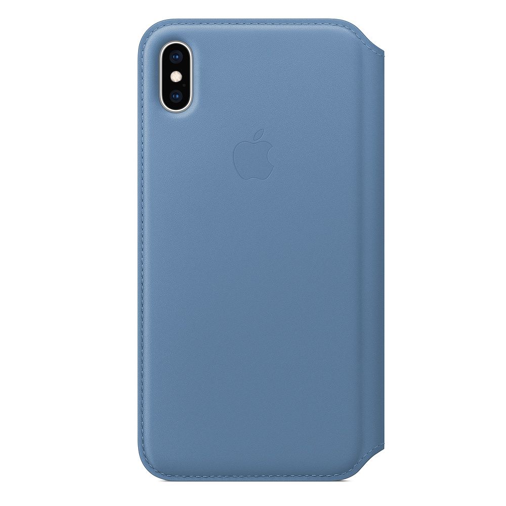 Apple - Étui folio en cuir pour iPhone XS Max - Bleuet - Coque, étui smartphone