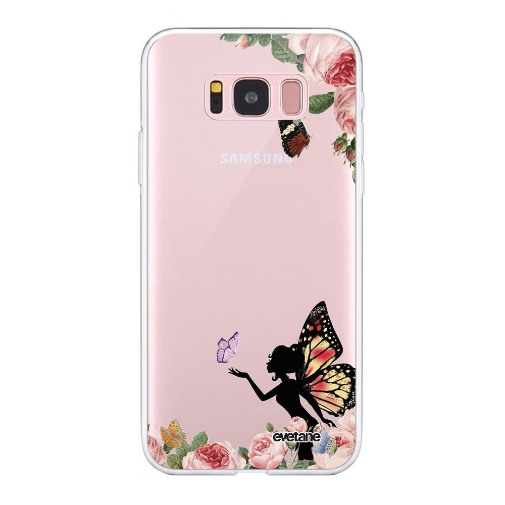 Evetane - Coque Samsung Galaxy S8 360 intégrale transparente Fée papillon fleurale Ecriture Tendance Design Evetane. - Coque, étui smartphone