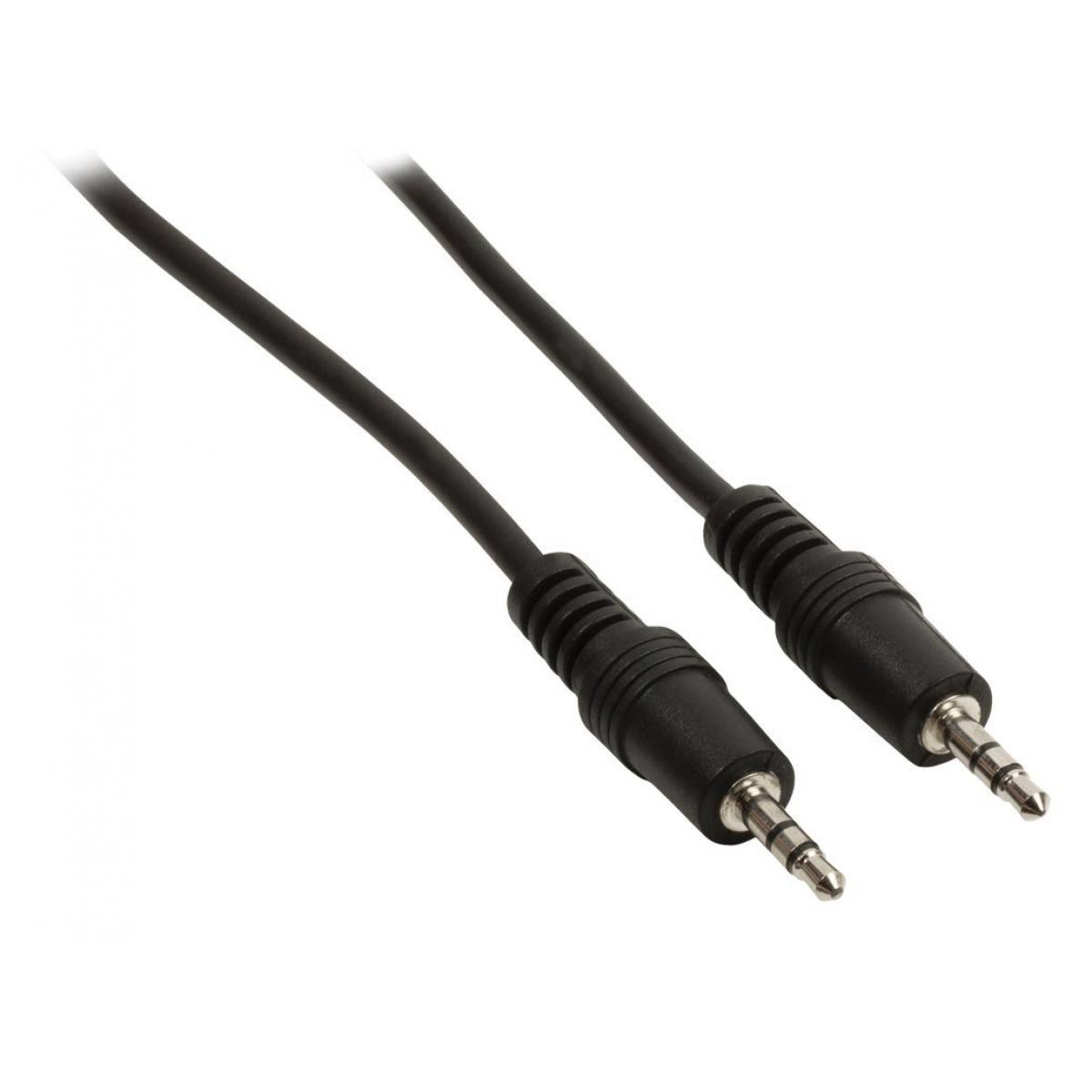 Ansell - Câble audio Jack 3,5 mm stéréo mâle vers Jack 3,5 mm mâle 3 m noir - accessoires cables meubles supports