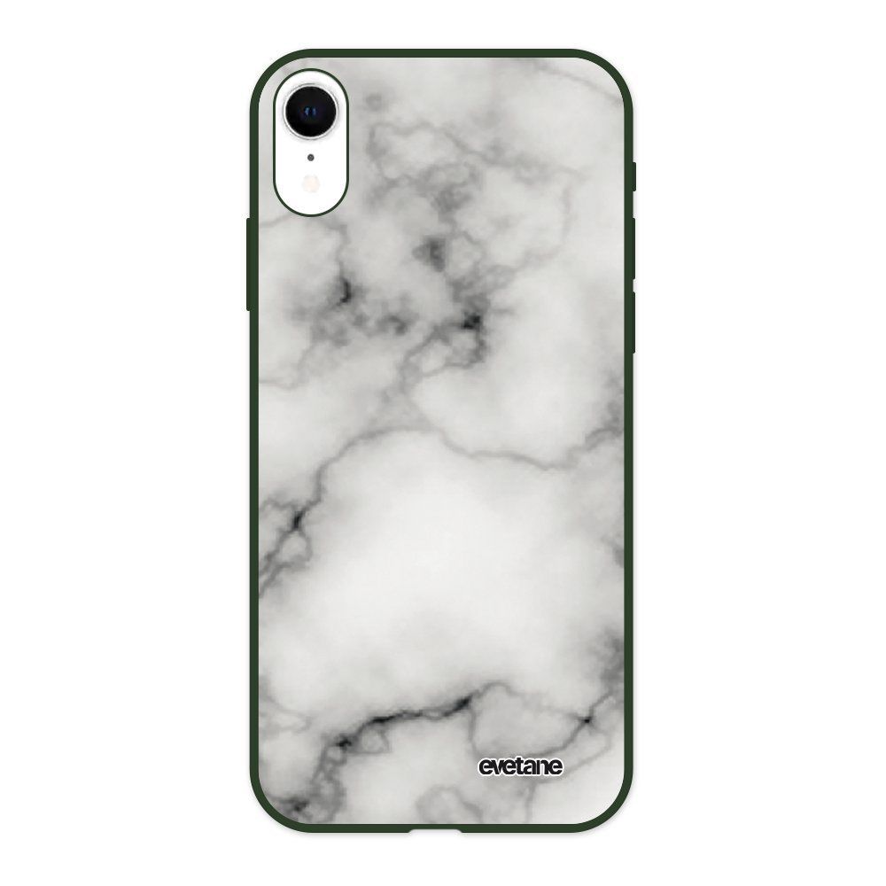 Evetane - Coque iPhone Xr Silicone Liquide Douce vert kaki Marbre blanc Ecriture Tendance et Design Evetane - Coque, étui smartphone