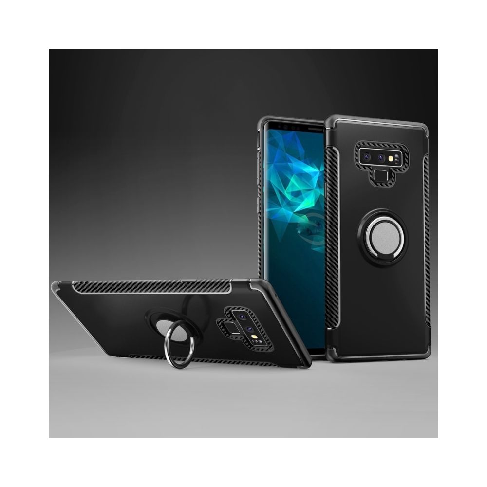 Wewoo - Coque Housse de protection magnétique pour Galaxy Note 9, avec support de bague de rotation à 360 degrés noir - Coque, étui smartphone