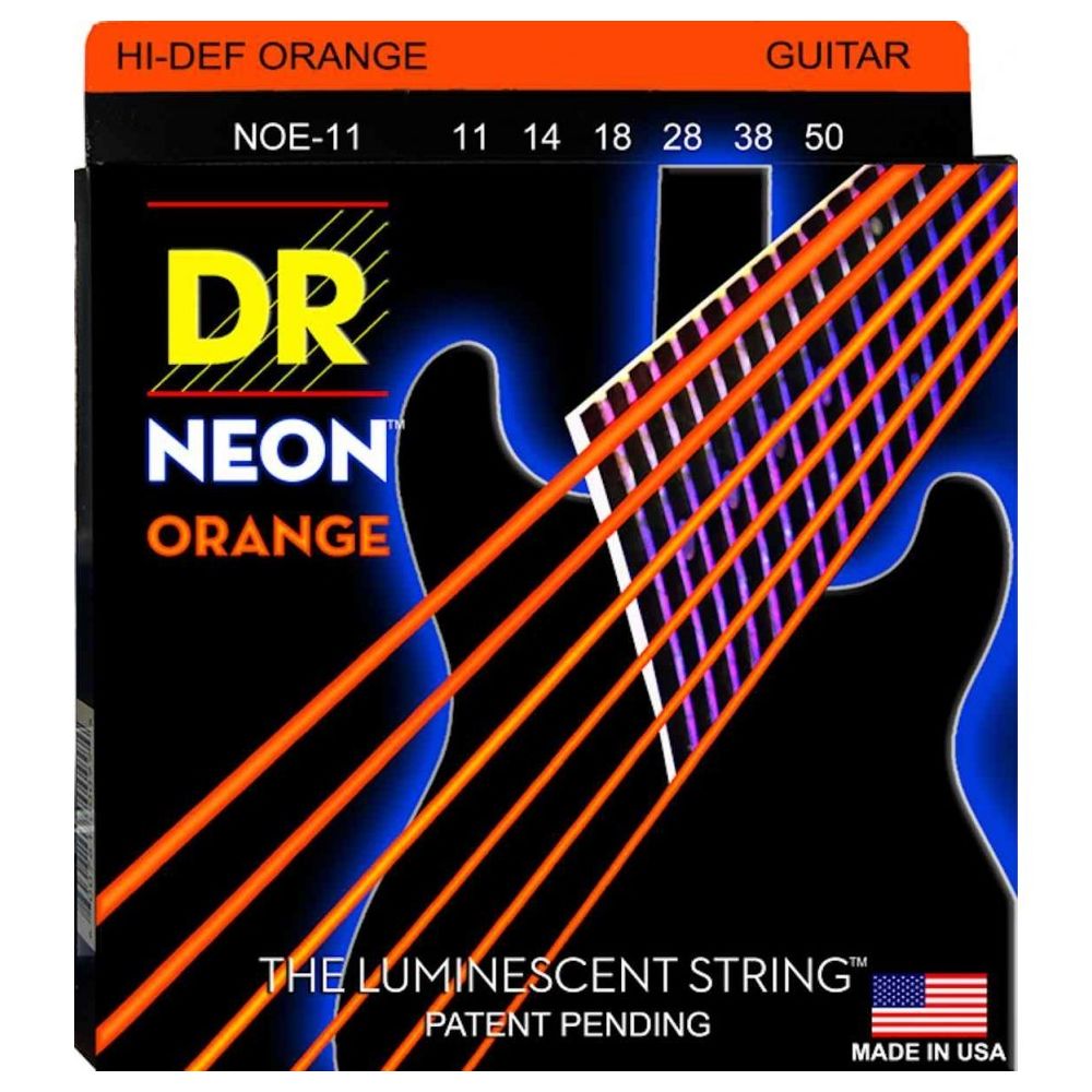Dr - Jeu de cordes guitare électrique DR Neon Heavy orange NOE11 11-50 - Accessoires instruments à cordes