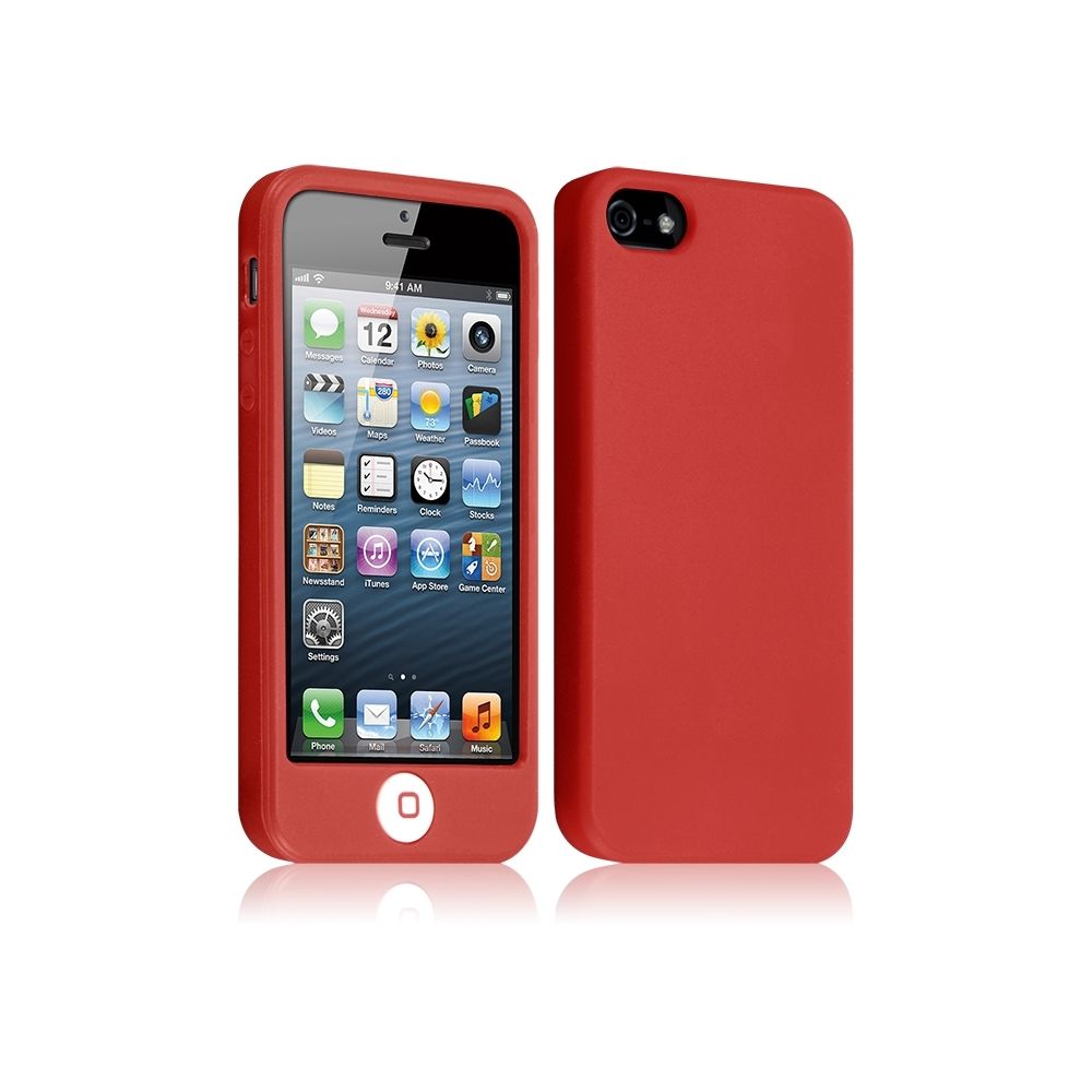 Karylax - Housse Etui Coque Silicone pour Apple Iphone 5 / 5S Couleur Rouge - Autres accessoires smartphone