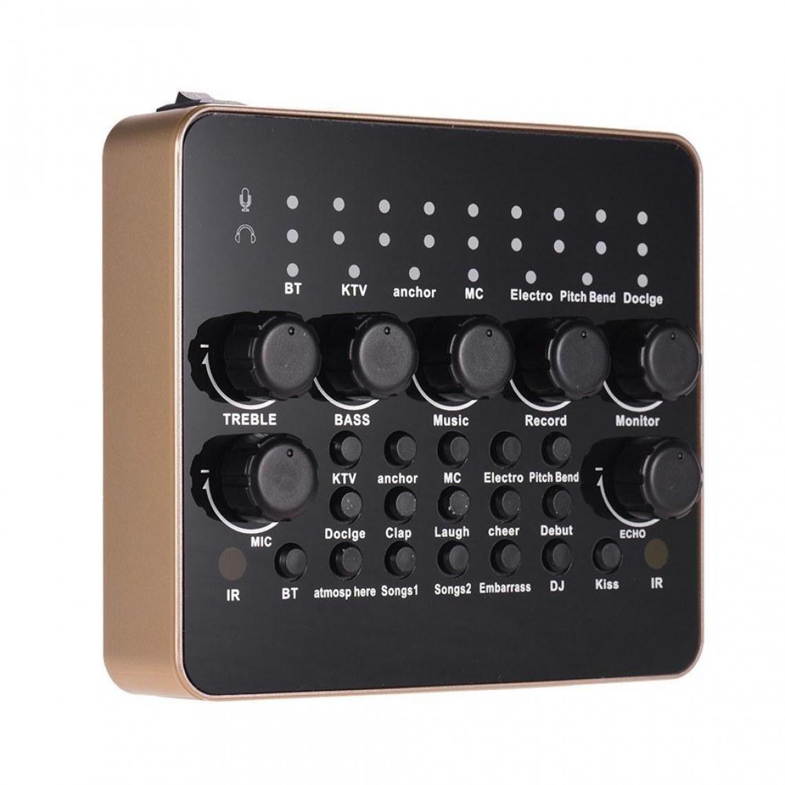 Justgreenbox - Changeur de voix de carte son en direct rechargeable portable - T3654657586904 - Tables de mixage