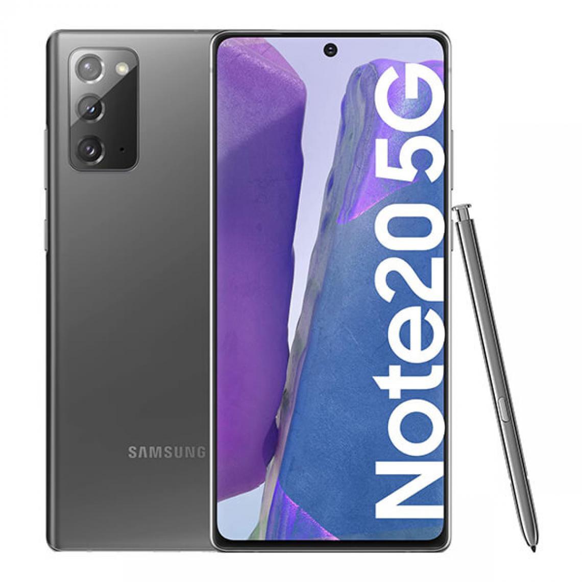 Samsung - Samsung Galaxy Note20 5G 8Go/256Go Gris (Mystic Gray) Dual SIM N981B - Smartphone Android