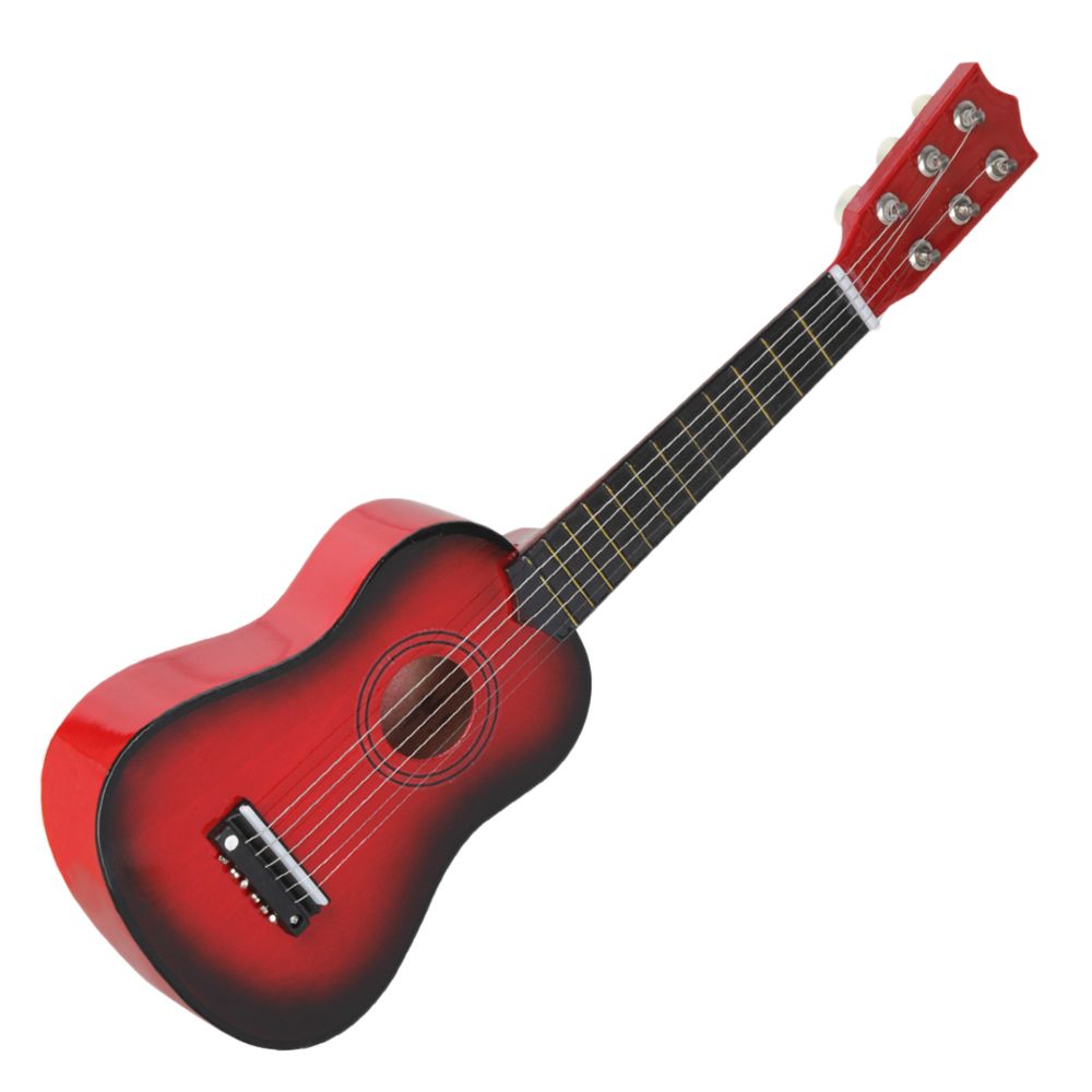marque generique - mini 21inch 6 cordes guitare acoustique instrument de musique cadeau rouge - Guitares acoustiques