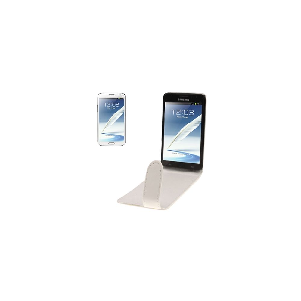 Wewoo - Housse Étui blanc en cuir souple à rabat vertical Note 2 / N7100 - Coque, étui smartphone