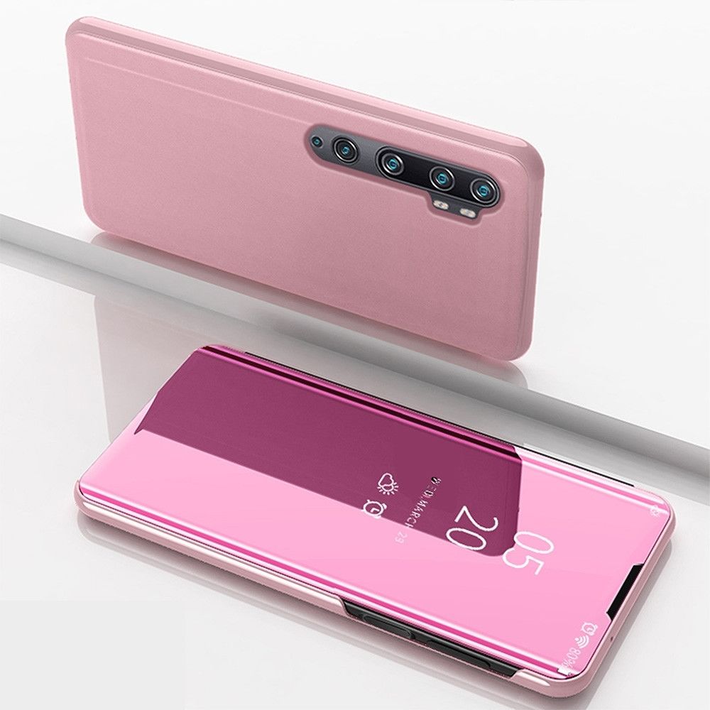 Wewoo - Housse Coque Pour Xiaomi Mi Note10 / Note 10 Pro Étui en cuir à rabat horizontal avec miroir Rose Gold - Coque, étui smartphone