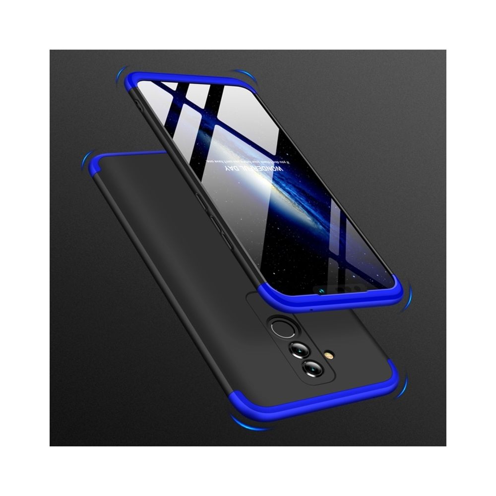 Wewoo - Coque Étui pour PC à couverture intégrale à trois étages pour HuMate 20 Lite / Maimang 7 (Noir Bleu) - Coque, étui smartphone