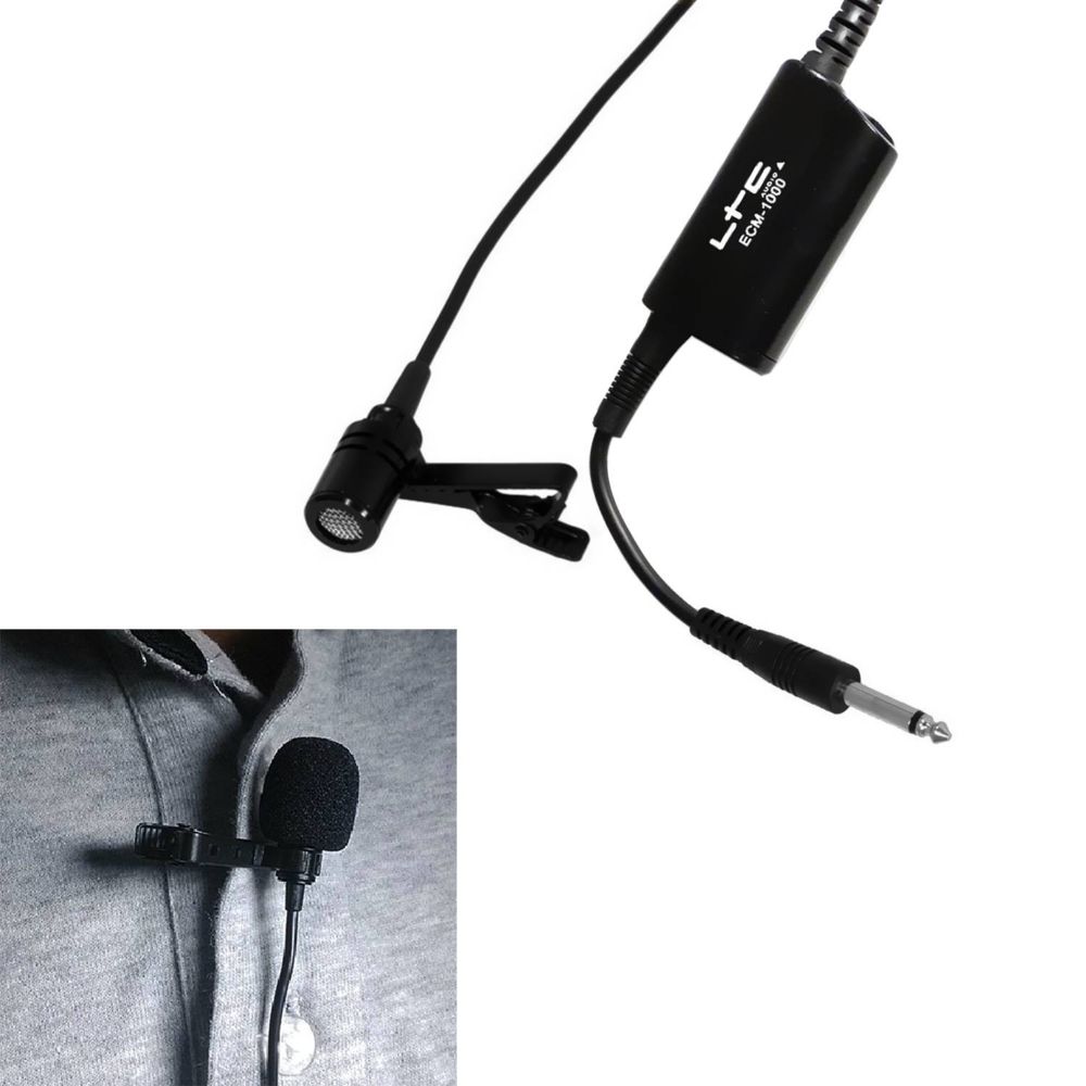LTC - Micro cravate à condensateur electret jack 6.35mm LTC AUDIO ECM-1000 - Accessoires DJ