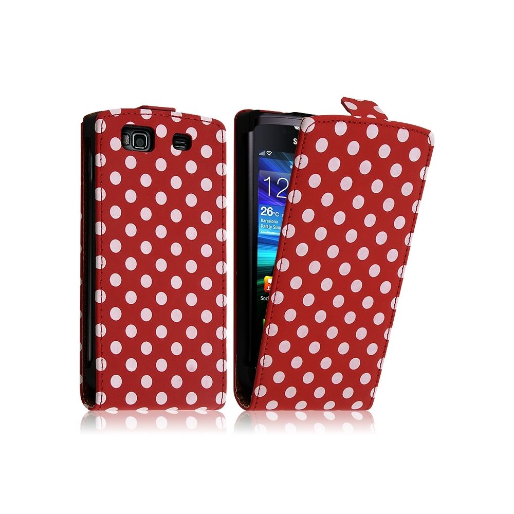 Karylax - Housse Coque Etui Pour Samsung Wave 3 Motif à Points Couleur Rouge - Autres accessoires smartphone