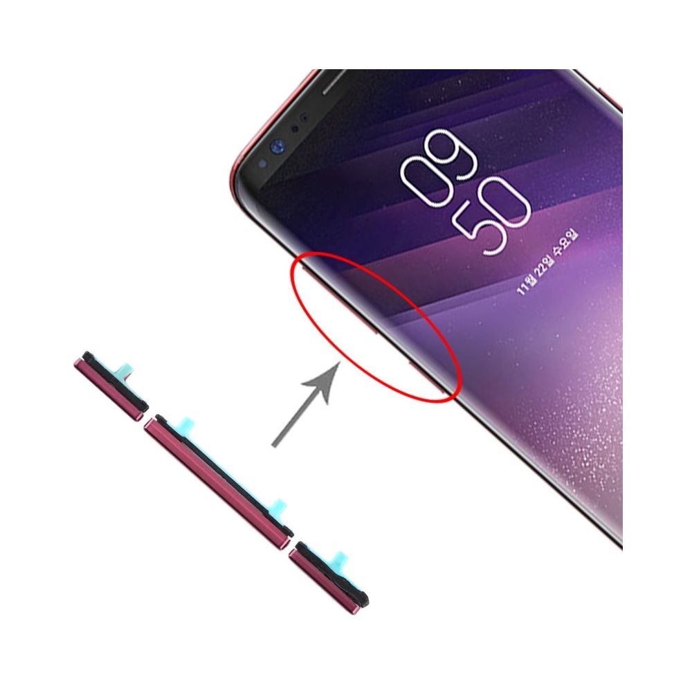 Wewoo - Pièce détachée 10 touches latérales pour Galaxy S8 / S8 + violet - Autres accessoires smartphone