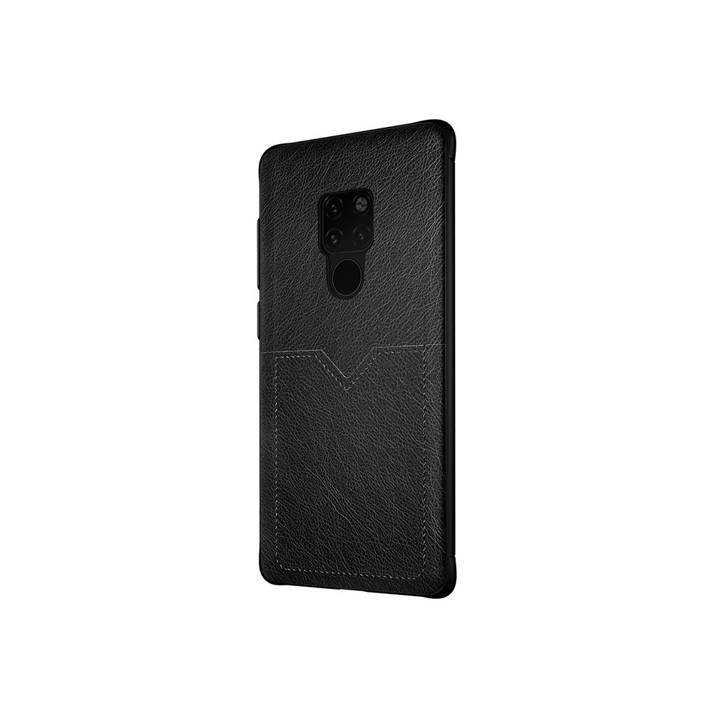 marque generique - Coque Etui en cuir avec fente carte pour Huawei P30 - Noir - Coque, étui smartphone