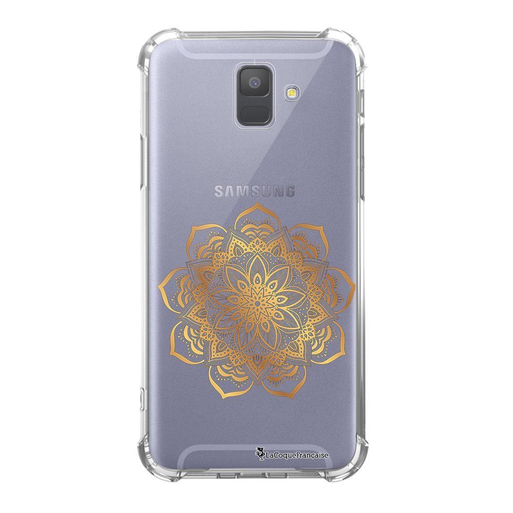 La Coque Francaise - Coque Samsung Galaxy A6 2018 anti-choc souple avec angles renforcés transparente Mandala Or La Coque Francaise - Coque, étui smartphone
