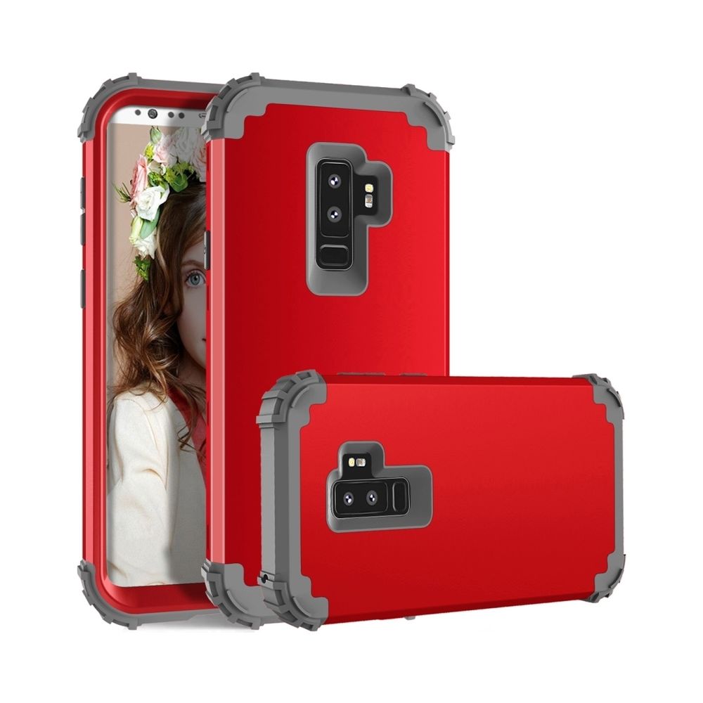 Wewoo - Coque renforcée rouge pour Samsung Galaxy S9 + Dropproof 3 en 1 aucun écart dans l'étui de protection de manches de silicone moyen - Coque, étui smartphone