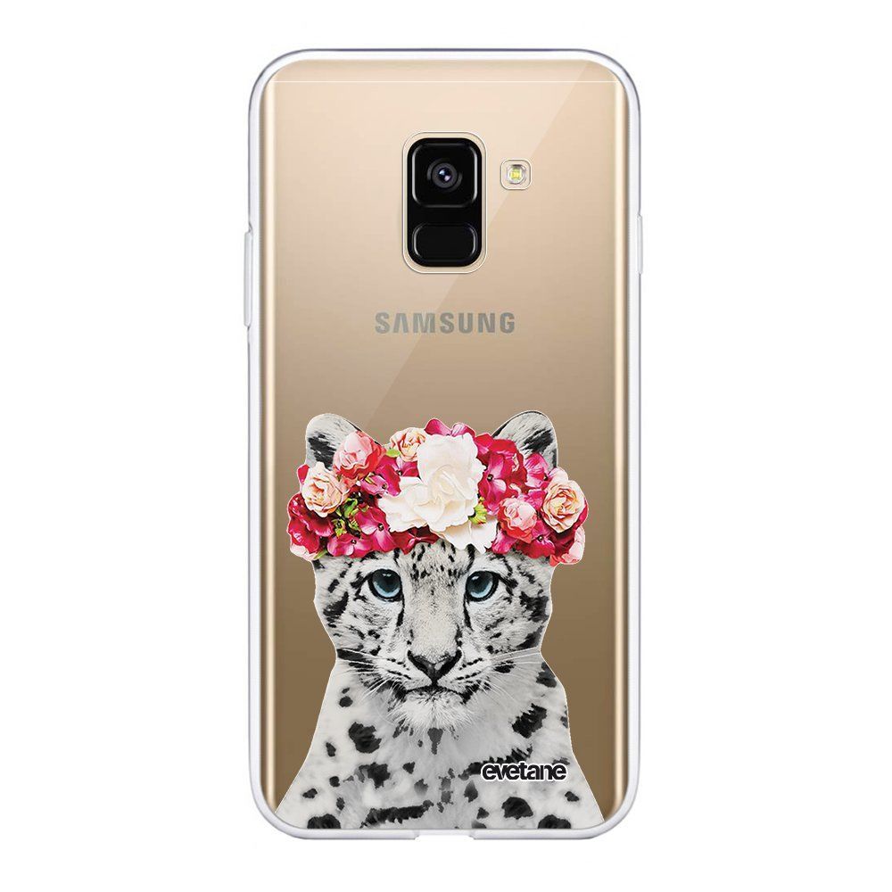 Evetane - Coque Samsung Galaxy A8 2018 souple Leopard Couronne Motif Ecriture Tendance Evetane. - Coque, étui smartphone