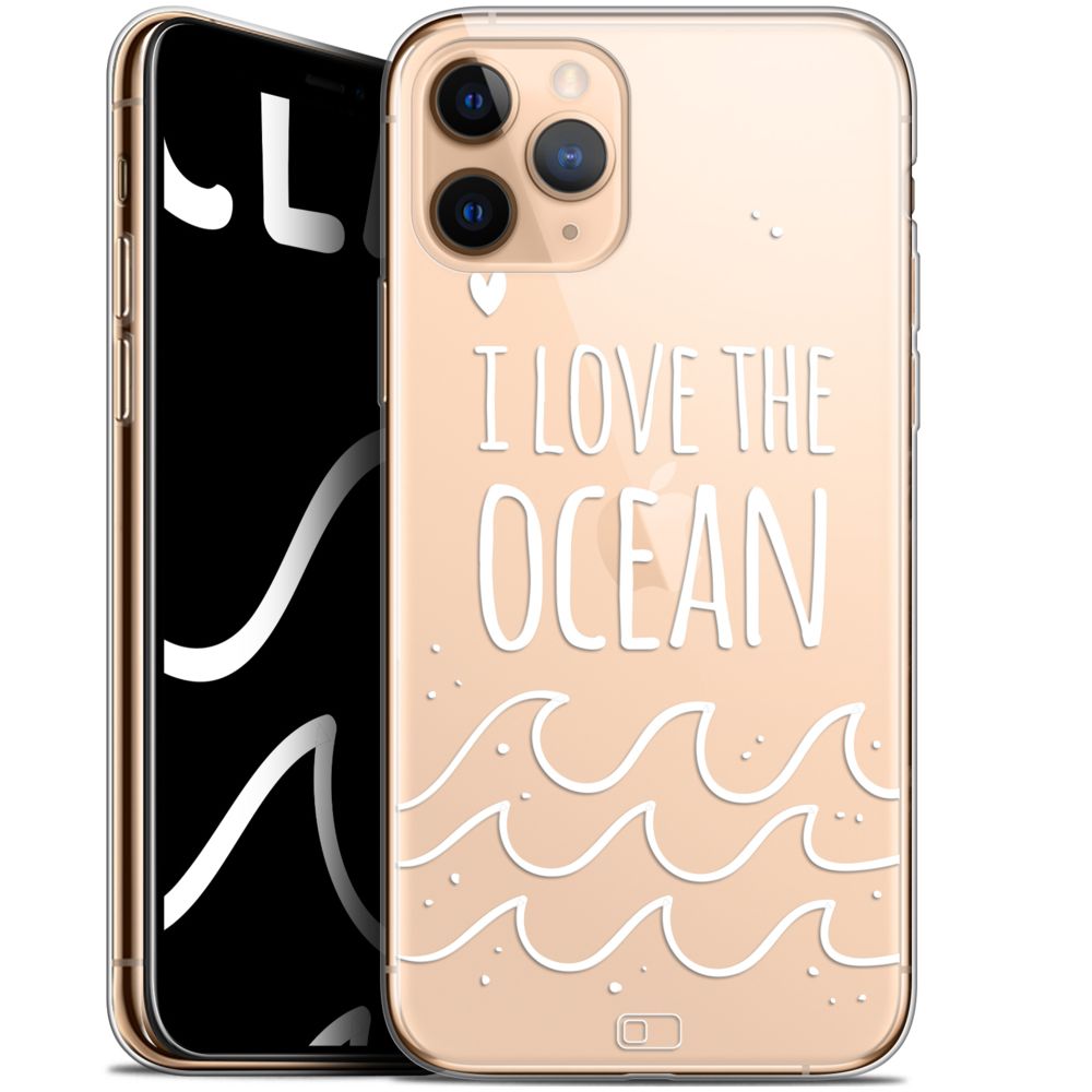 Caseink - Coque Pour Apple iPhone 11 Pro Max (6.5 ) [Gel HD Collection Summer Design I Love Ocean - Souple - Ultra Fin - Imprimé en France] - Coque, étui smartphone