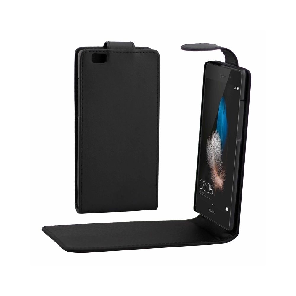 Wewoo - Housse Étui noir pour Huawei P8 Lite Vertical Flip Magnetic Case en cuir - Coque, étui smartphone