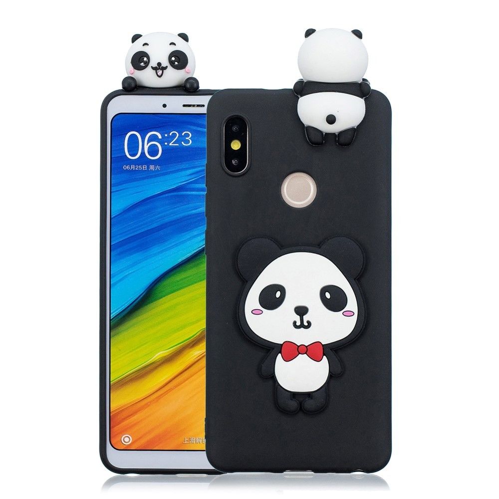 marque generique - Coque en TPU poupée 3D mignonne panda avec noeud papillon rouge pour votre Xiaomi Redmi Note 6 Pro - Autres accessoires smartphone