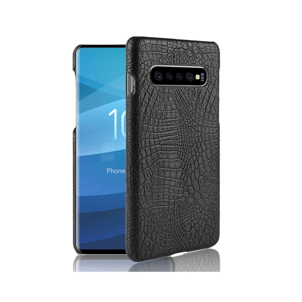 Wewoo - Coque rigide Crocodile antichoc Texture PC + Etui PU pour Galaxy S10 5G (Noir) - Coque, étui smartphone