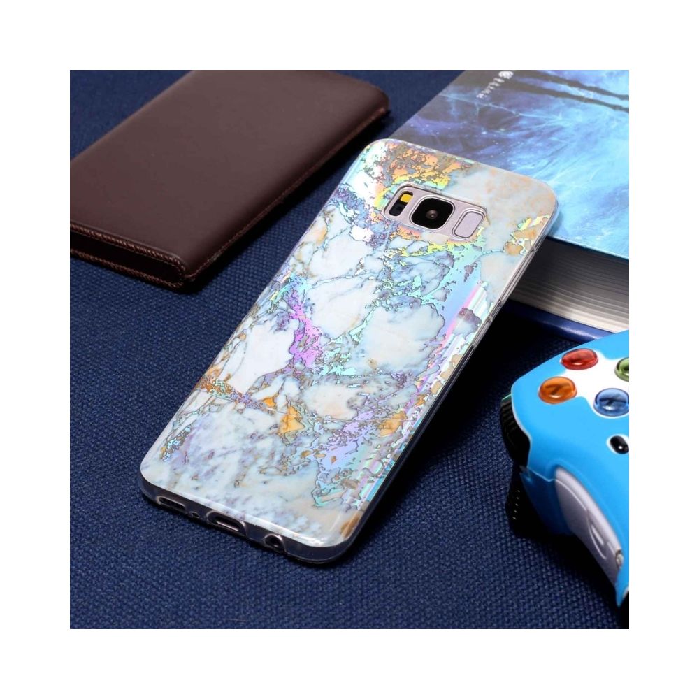Wewoo - Coque gris pour Samsung Galaxy S8 Or Marbre Motif Doux Etui de Protection Arrière - Coque, étui smartphone