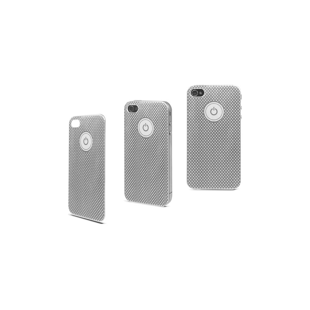 Muvit - Plaque muvit métal motif bouton pour iPhone 4 et 4S - Coque, étui smartphone