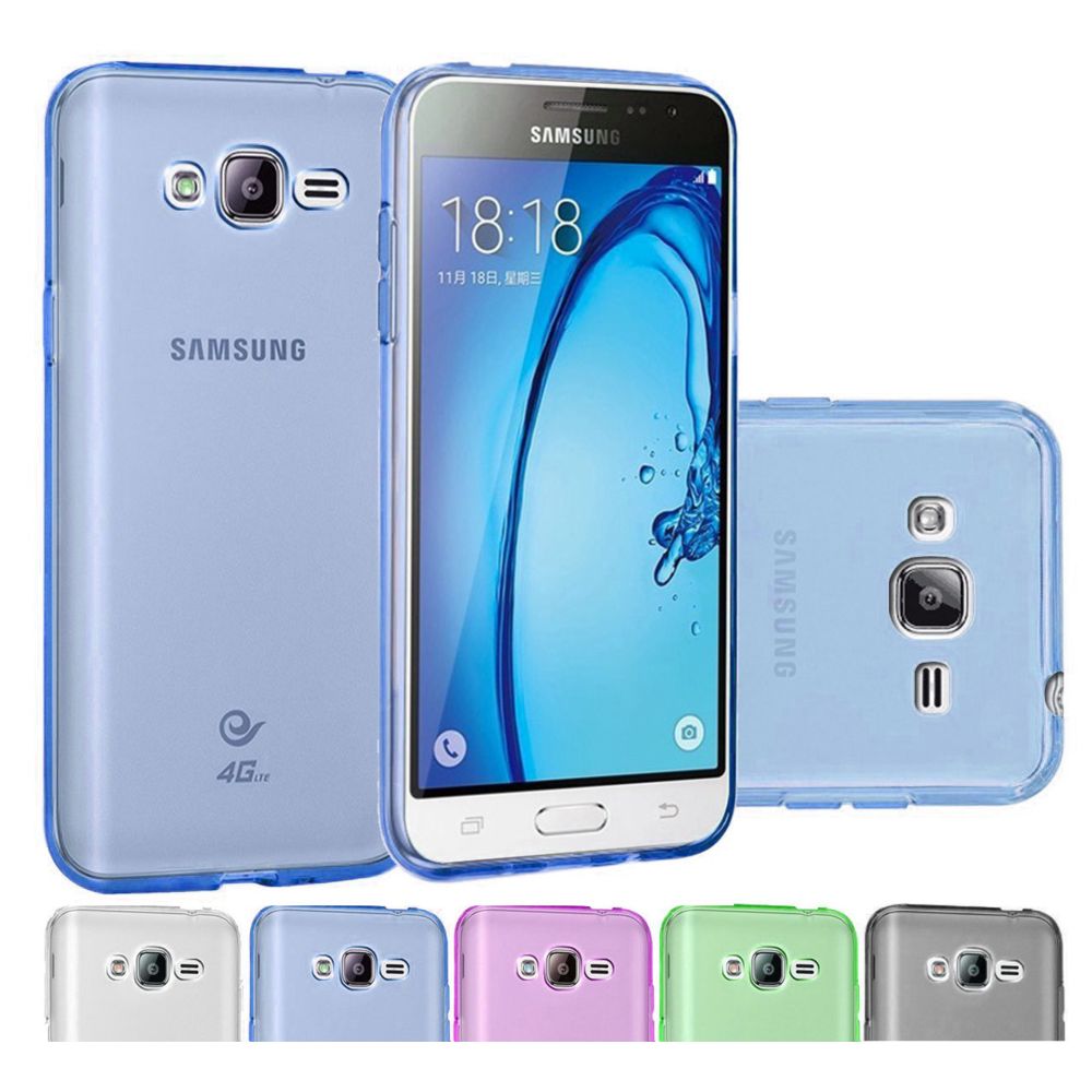 marque generique - Samsung J3 2016 Housse Etui Housse Coque de protection Silicone TPU Gel Jelly - Bleu - Autres accessoires smartphone
