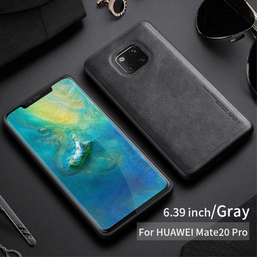 marque generique - Etui en PU style vintage gris pour votre Huawei Mate 20 Pro - Autres accessoires smartphone