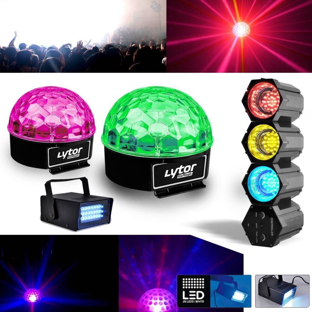 Lytor - PACK First DJ Light LytOr 2 Astro + LEDSTROBE 24 LEDS + Chenillard 3 couleurs G005JD - Packs soirée lumière