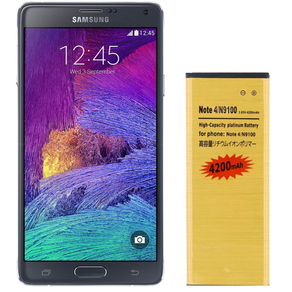 Avizar - Batterie de Haute Capacité 4200 mAh pour Samsung Galaxy Note 4 - Doré - Batterie téléphone
