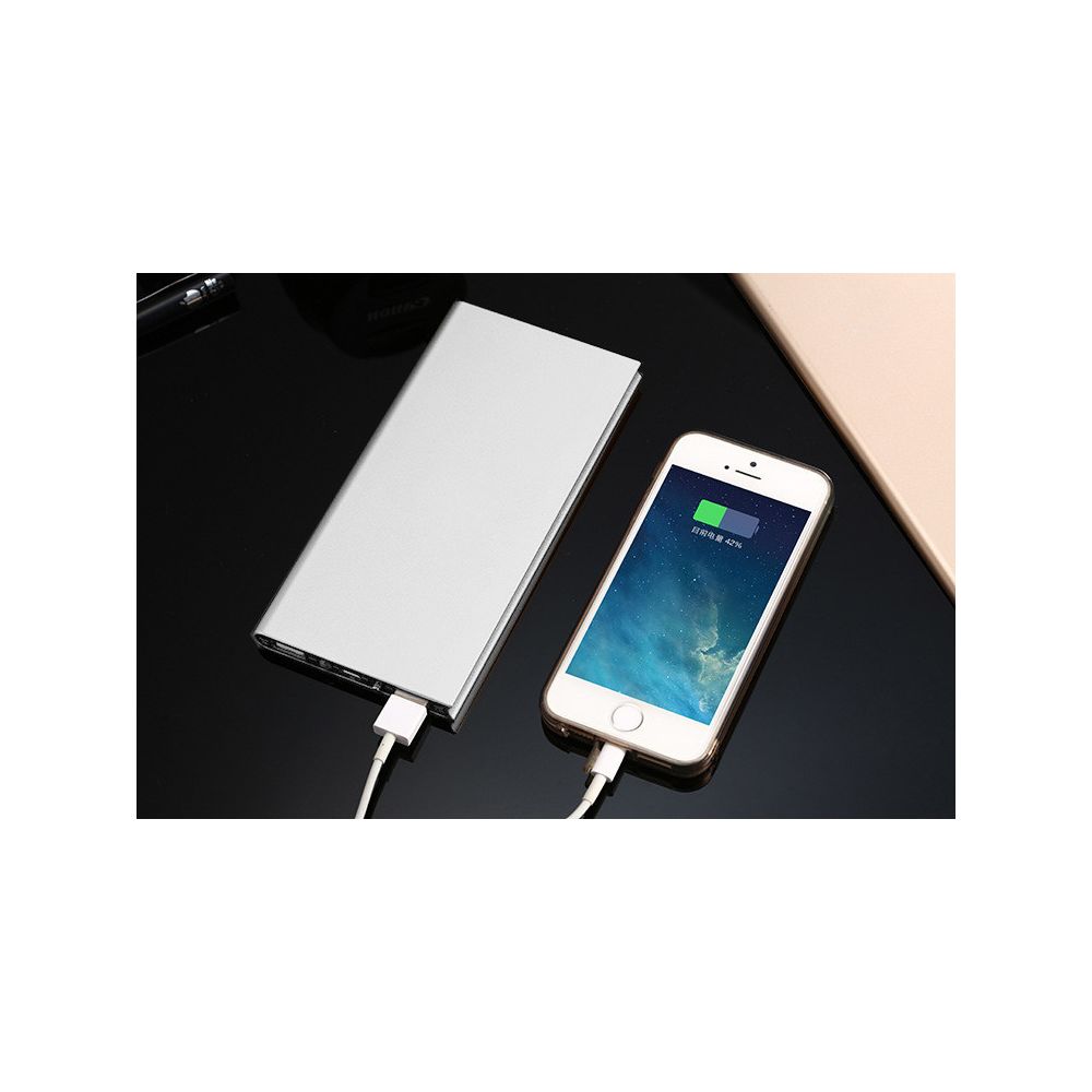 Shot - Batterie Externe Plate pour SAMSUNG Galaxy Core Prime Smartphone Tablette Chargeur Universel Power Bank 6000mAh 2 Port USB (ARGENT) - Chargeur secteur téléphone