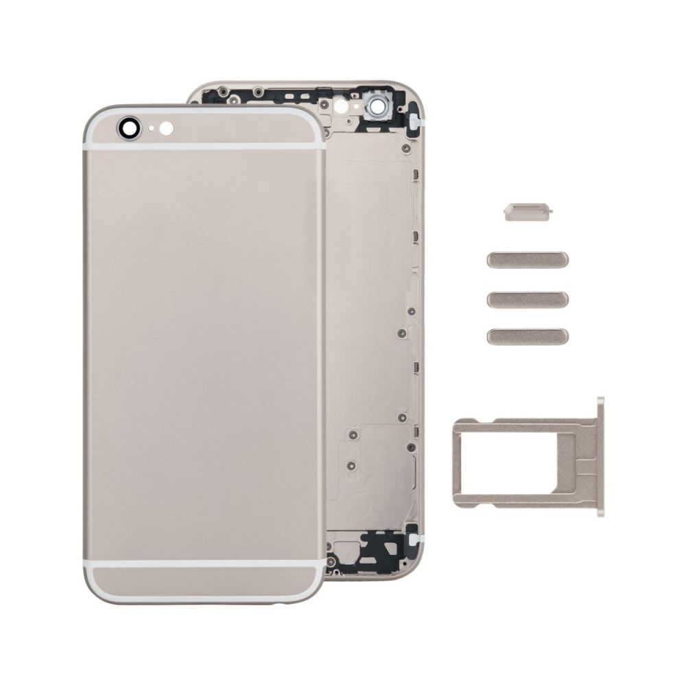 Wewoo - Pour iPhone 6 y compris or la couverture arrière et le plateau de la carte bouton de contrôle du volume d'alimentation la touche du vibreur de l'interrupteur de mise en sourdine Couvercle de boîtier complet - Autres accessoires smartphone