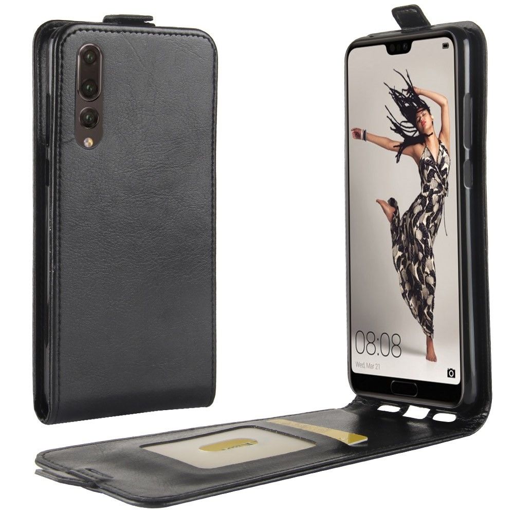 marque generique - Etui en PU   vertical noir magnétique pour Huawei P20 Pro - Autres accessoires smartphone