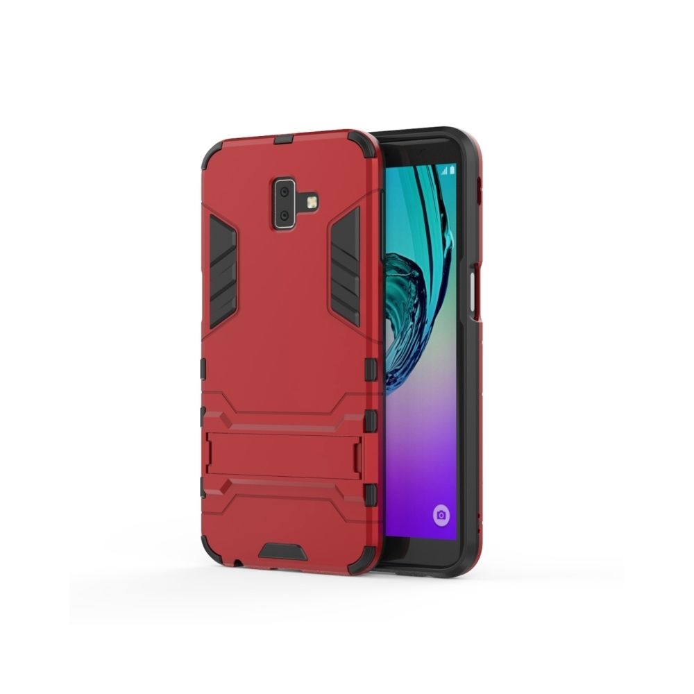 Wewoo - Coque TP + antichoc pour Galaxy J6 +, avec support (rouge) - Coque, étui smartphone